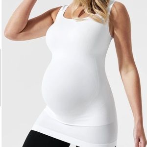 Blanqi White Everyday Maternity Belly Support Tank